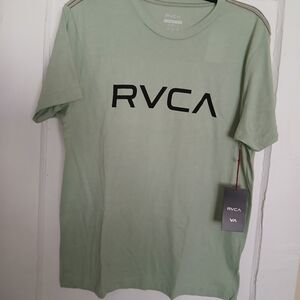 RVCA Sage Green Short Sleeve Logo Tee